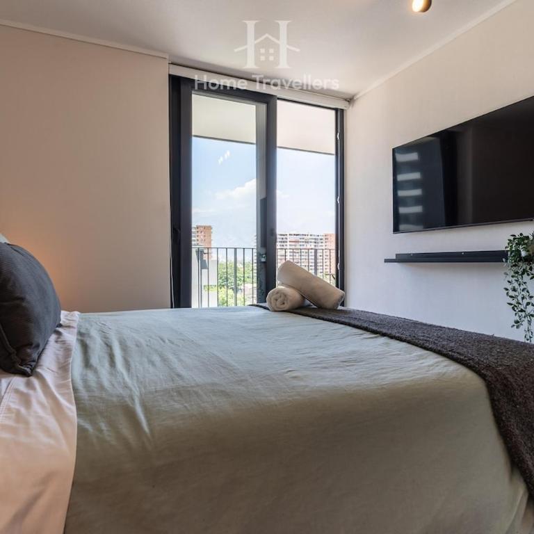 HT Premium 1D in Ñuñoa with Terrace for 3 Guests - Two-Bedroom Apartment - 2