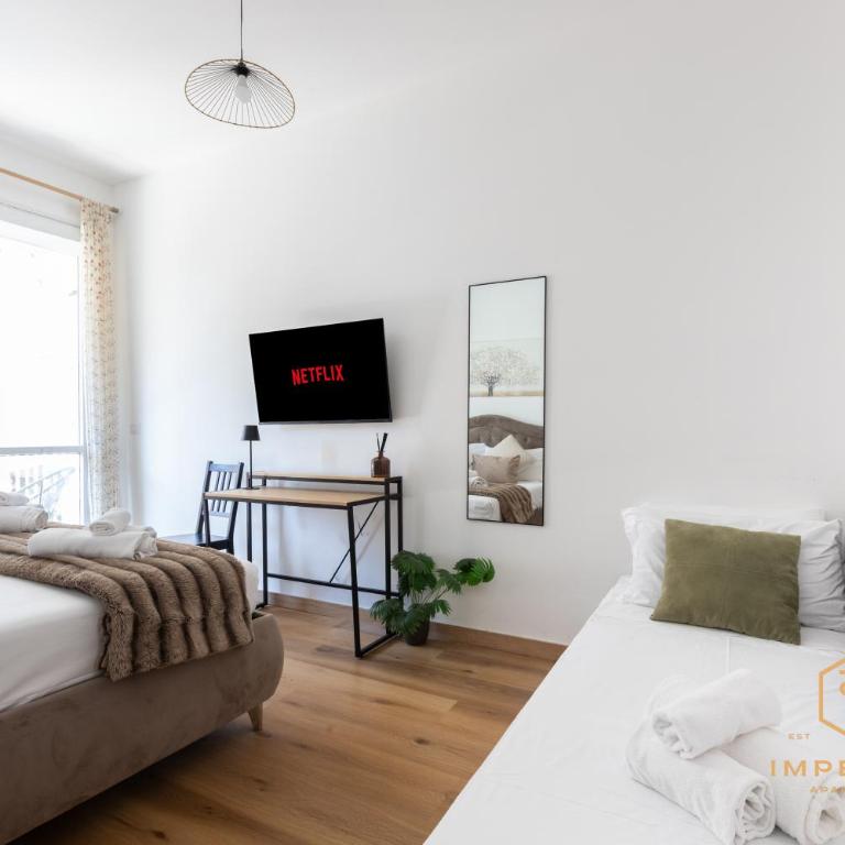 Imperium Testaccio Retreat - up to 7 pax, 2 balconies, 15 min to trastevere and metro station - Apartamento Deluxe de 2 dormitorios con balcón - 20