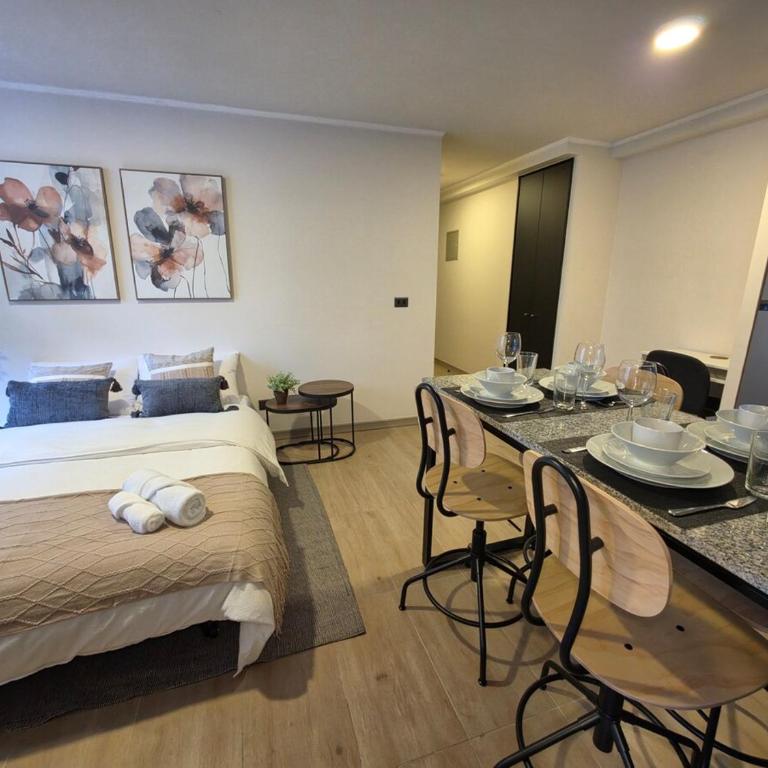 Modern 1BR Apartment with Parking Downtown Santiago - One-Bedroom Apartment with Balcony - 9
