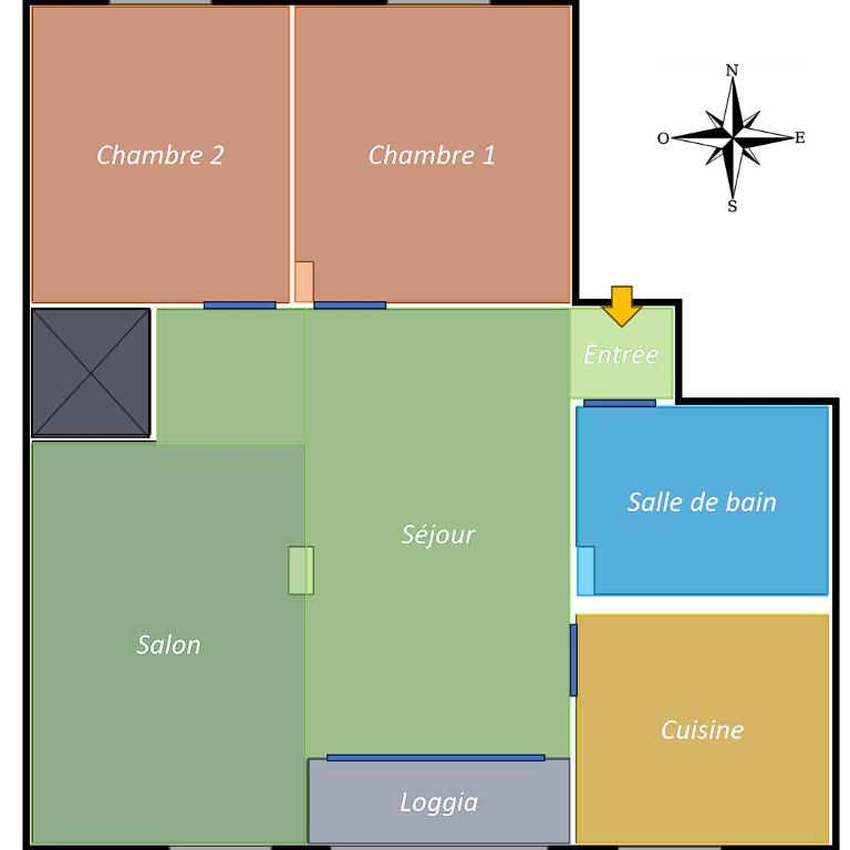 Appartement T3 proche intra-muros - Appartement 2 Chambres avec Balcon - 2