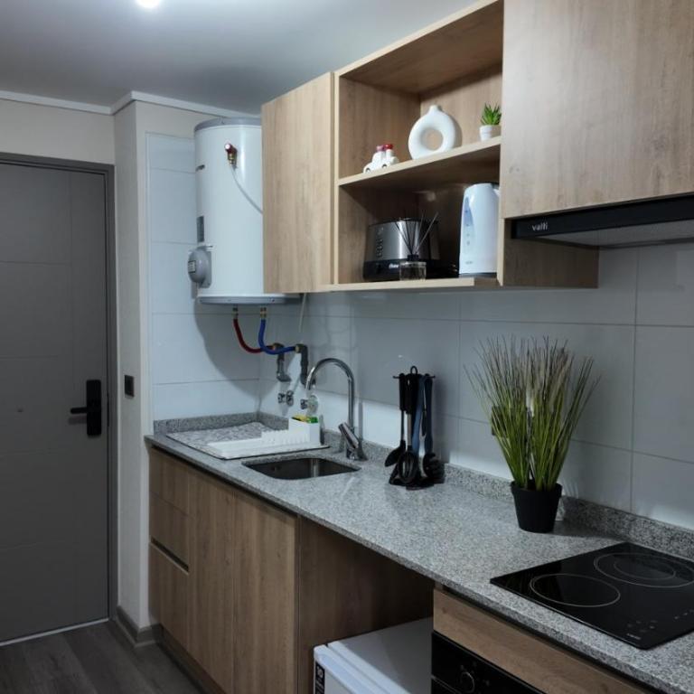 Estudio moderno nuevo en Santiago Centro Metro cercano - One-Bedroom Apartment - 5