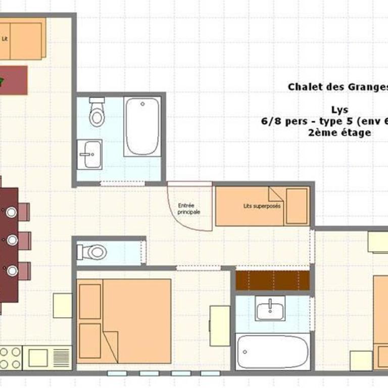 Résidence Chalet des Granges - Appartement (8 Adultes) - 5