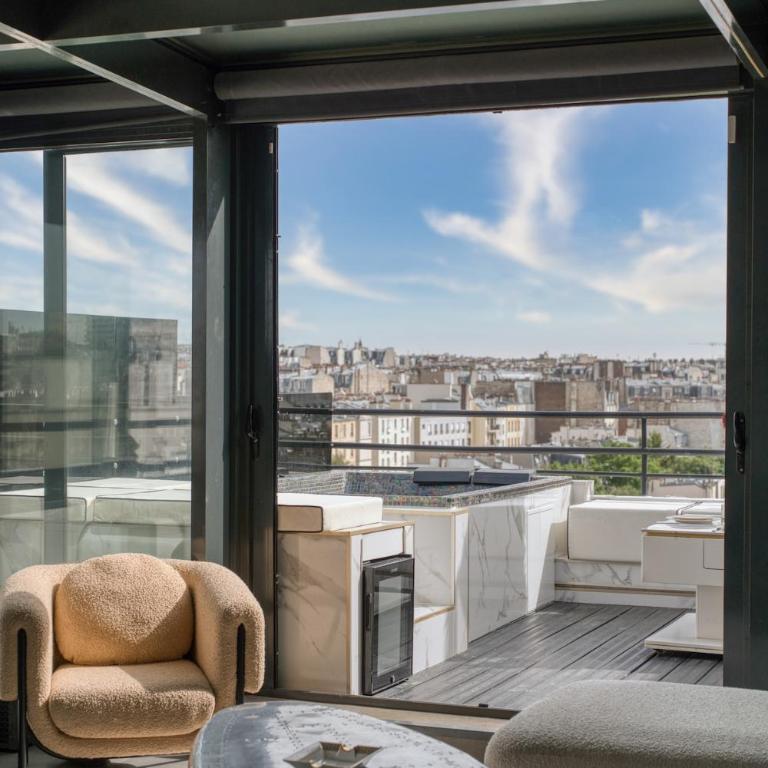 Penthouse with Jacuzzi Top floor Paris 17th arrondissement - Apartment mit 1 Schlafzimmer - 11