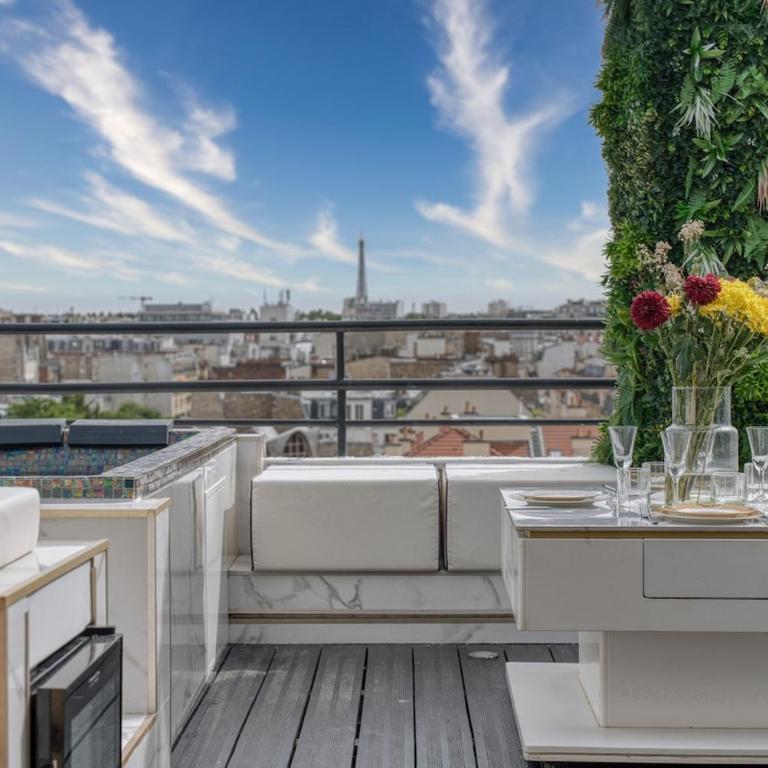 Penthouse with Jacuzzi Top floor Paris 17th arrondissement - Apartment mit 1 Schlafzimmer - 42
