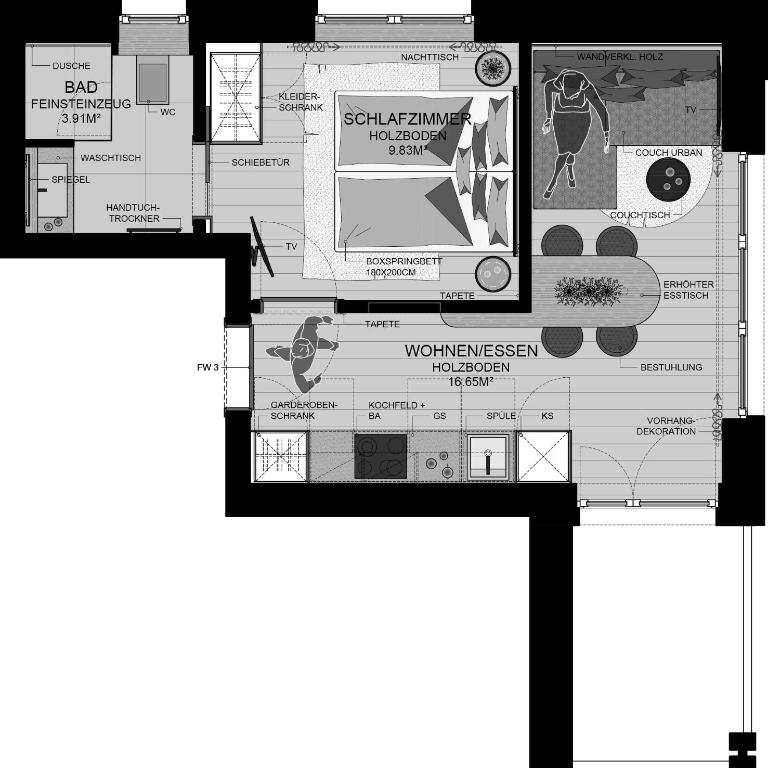 Big Seven Ferienwohnungen Dorf - Appartamento con 1 Camera da Letto - 7