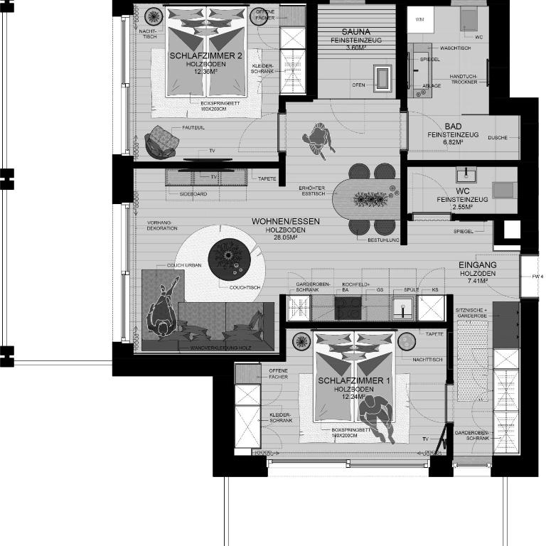 Big Seven Ferienwohnungen Dorf - Appartamento con 2 Camere da Letto - 5
