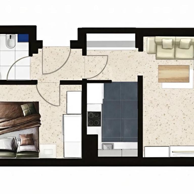 Céntrico Apartamento Santa Justa - Apartamento de 1 dormitorio - 3