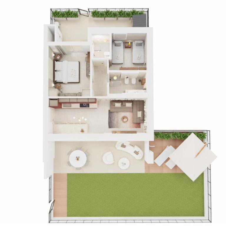 Marlin White Apartment - Appartamento Standard con 2 Camere da Letto - 2