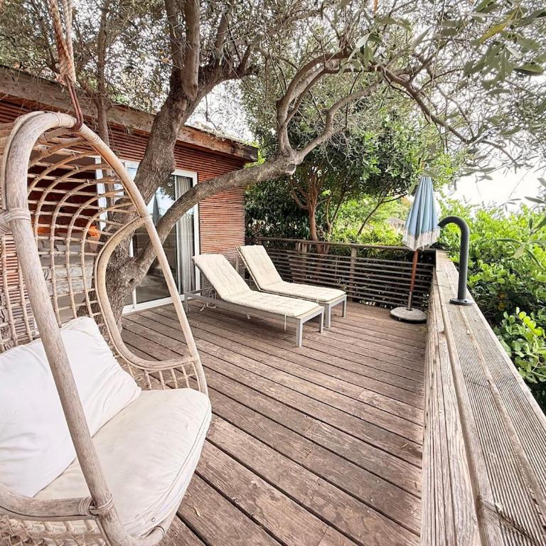 Treehouse in Les Oliviers, Sea View, Air Conditioning, Parking - Monolocale con Terrazza - 1