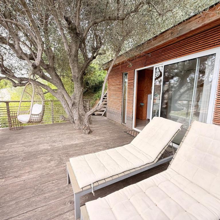 Treehouse in Les Oliviers, Sea View, Air Conditioning, Parking - Monolocale con Terrazza - 7