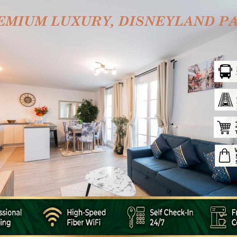 Le Cartier Appt F3, 7mn Disneyland, Parking,Terrace - Apartment mit 2 Schlafzimmern und Terrasse - 1