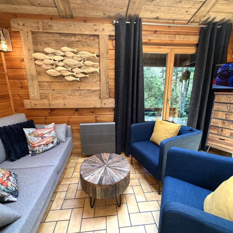 LE FISHING LODGE Chalet en bois avec bain nordique - Chalet - 21