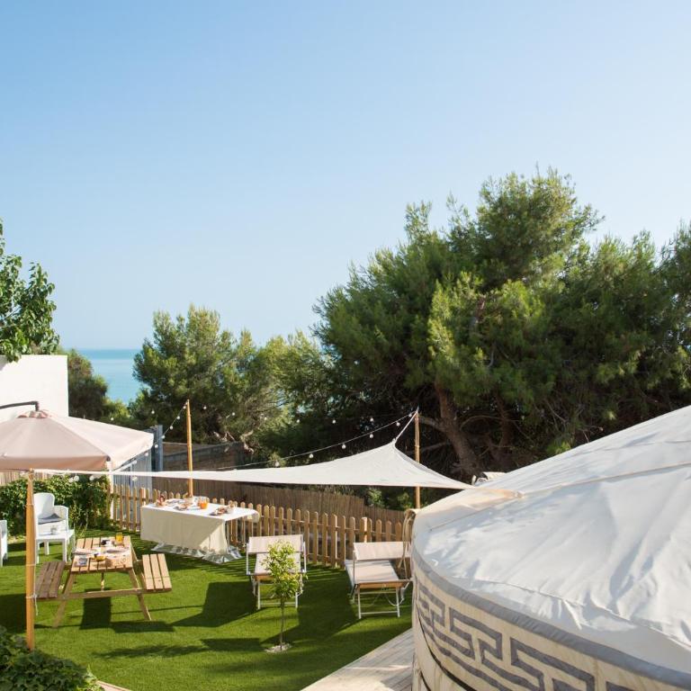 Yurta Glamping B&B San Leone Agrigento - tra mare e pineta - Deluxe Double Room with Side Sea View - 26