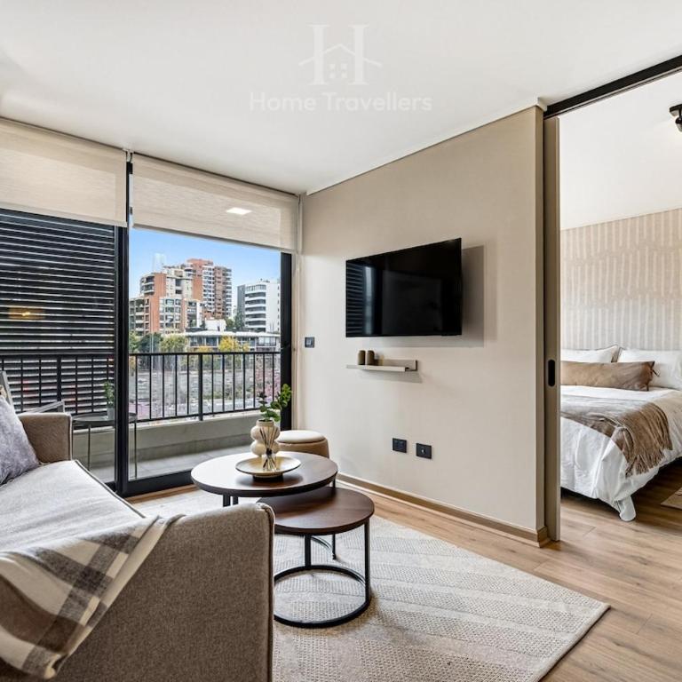 HT Cozy Apartment in Providencia with AC and Parking - One-Bedroom Apartment - 1