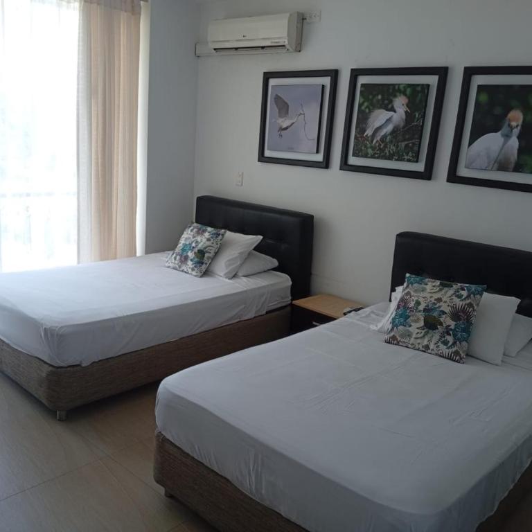Hotel Campestre y Centro de Convenciones Saman Del Rio - Habitación Doble con baño privado - 2 camas - 3