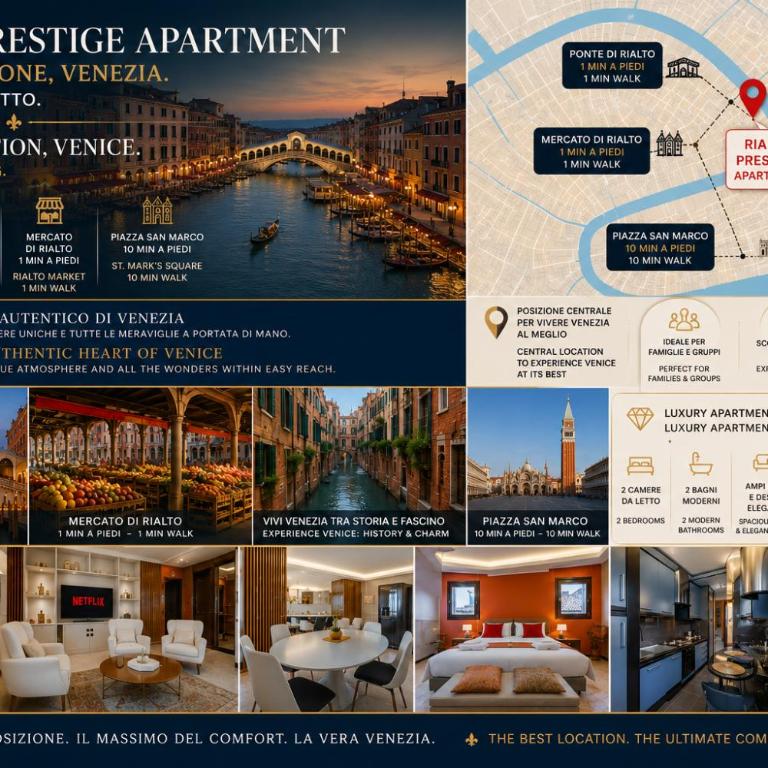 Rialto Prestige Apartment Eleganza e Comfort nel Cuore di Venezia - Appartamento con 2 Camere da Letto - 4