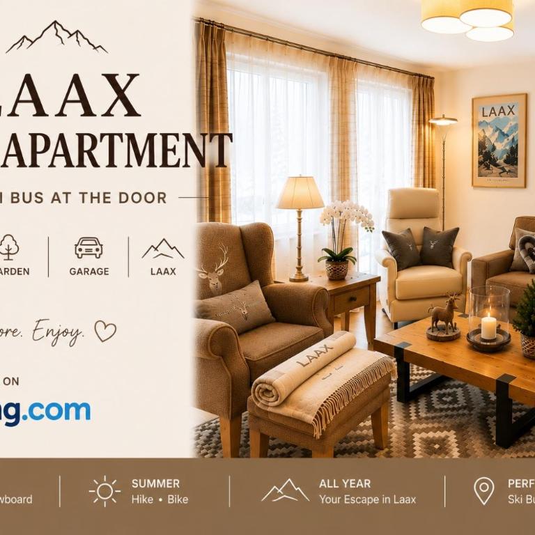 Laax Cozy Apartment - Ski Bus - Fireplace - Apartment mit Gartenblick - 1