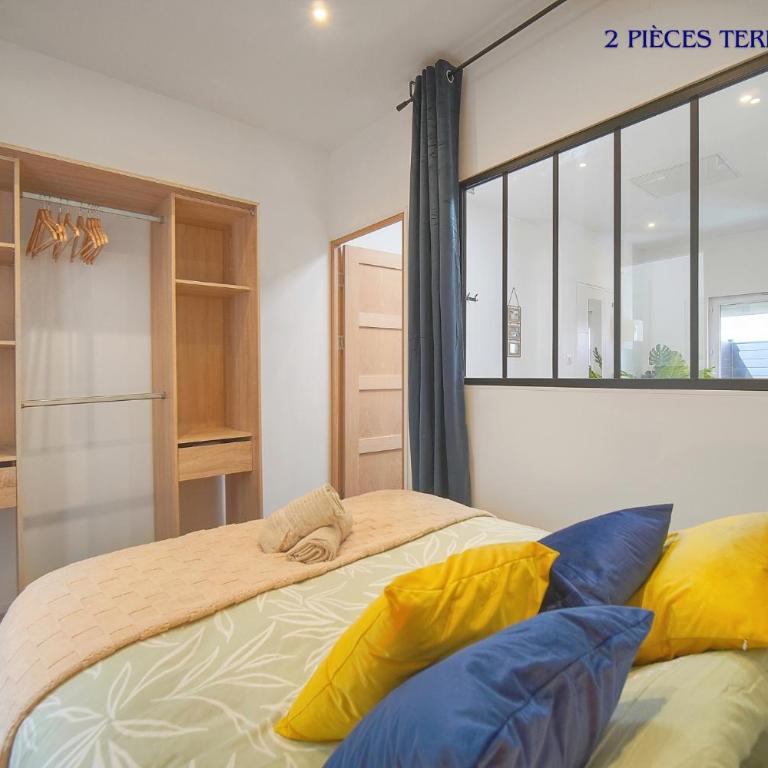 Maison VCA - 4 appartements - Wifi Clim - 15 min mer - Two-room Flat with Terrace : Xav - 6