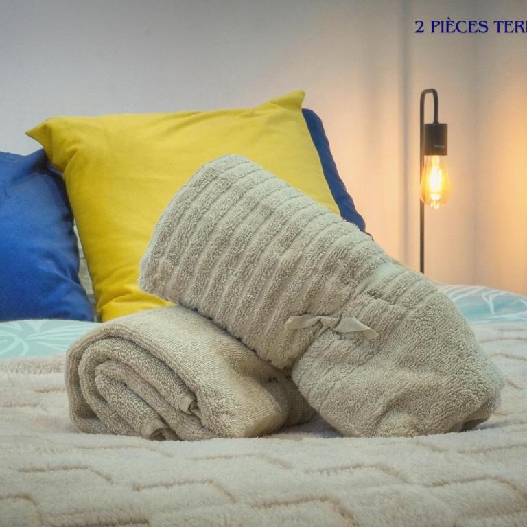 Maison VCA - 4 appartements - Wifi Clim - 15 min mer - Two-room Flat with Terrace : Xav - 10