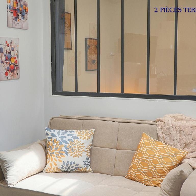 Maison VCA - 4 appartements - Wifi Clim - 15 min mer - Two-room Flat with Terrace : Xav - 20
