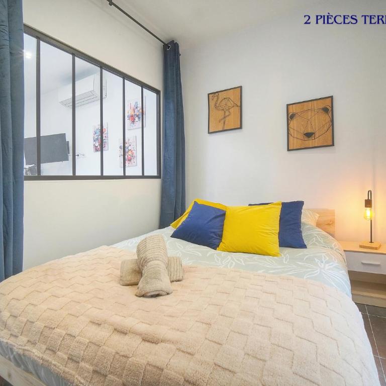 Maison VCA - 4 appartements - Wifi Clim - 15 min mer - Two-room Flat with Terrace : Xav - 12