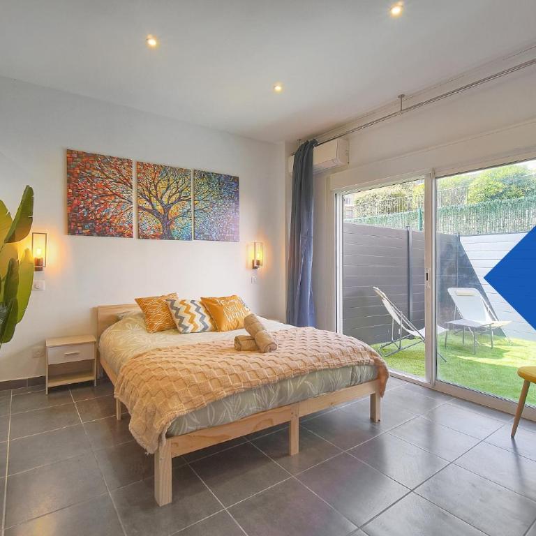Maison VCA - 4 appartements - Wifi Clim - 15 min mer - Studio with Terrace : Lucas - 13