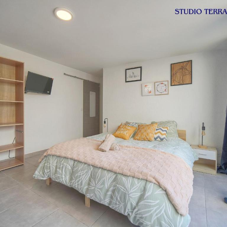 Maison VCA - 4 appartements - Wifi Clim - 15 min mer - Studio with Terrace : Manou - 21