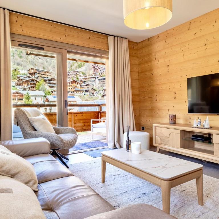 Montchavin - Appartement 6 pers, terrasse & vue montagne - Appartement avec Vue et Balcon - 6