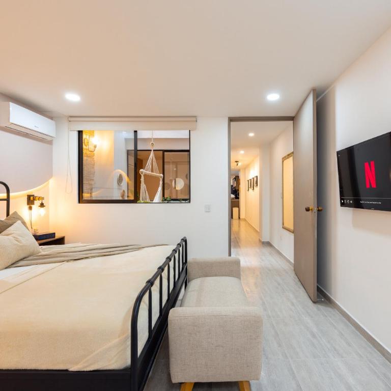 AC, 7 personas, 202 Cinque 7540, cerca al Estadio - Three-Bedroom Apartment - 33