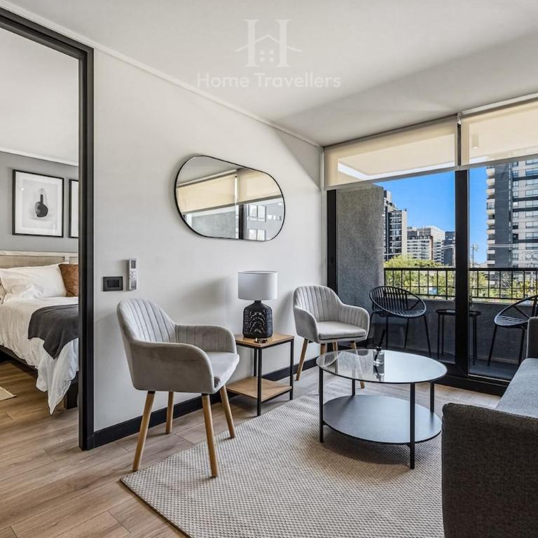 HT Modern apartment with a view in Ñuñoa with AC - One-Bedroom Apartment - 13