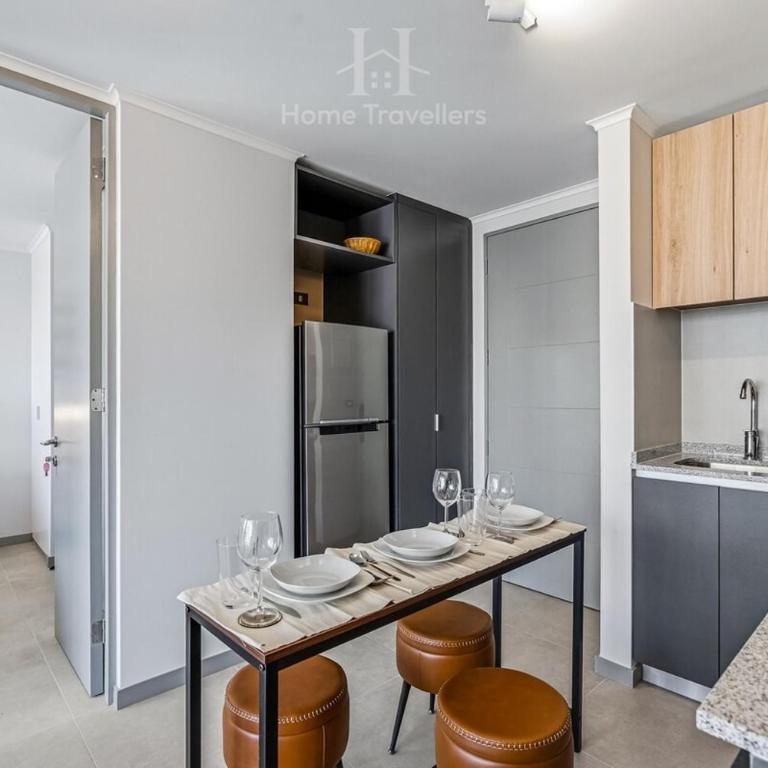 HT Cozy Apartment in Ñuñoa for 3 People with Parking - One-Bedroom Apartment - 6