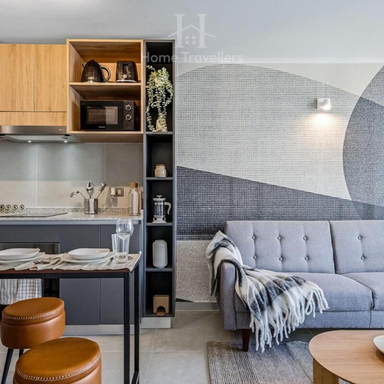 HT Cozy Apartment in Ñuñoa for 3 People with Parking - One-Bedroom Apartment - 12