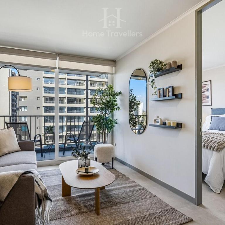 HT Cozy Apartment in Ñuñoa for 3 People with Parking - One-Bedroom Apartment - 22