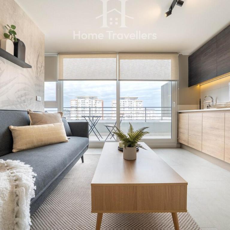 HT Beautiful apartment in Ñuñoa with air conditioning - One-Bedroom Apartment - 1