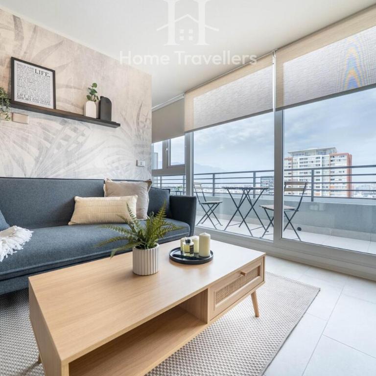 HT Beautiful apartment in Ñuñoa with air conditioning - One-Bedroom Apartment - 11