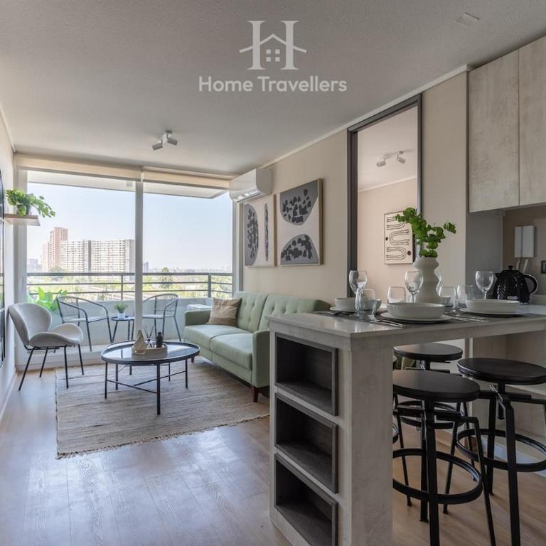 HT Moderno depto para 4 PAX with parking and AC - Two-Bedroom Apartment - 11
