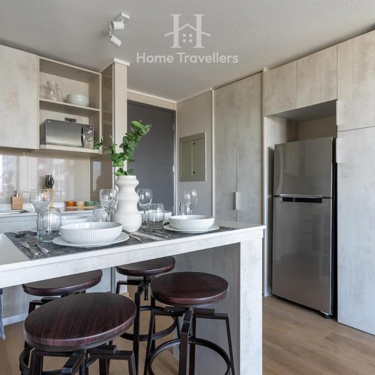 HT Moderno depto para 4 PAX with parking and AC - Two-Bedroom Apartment - 12