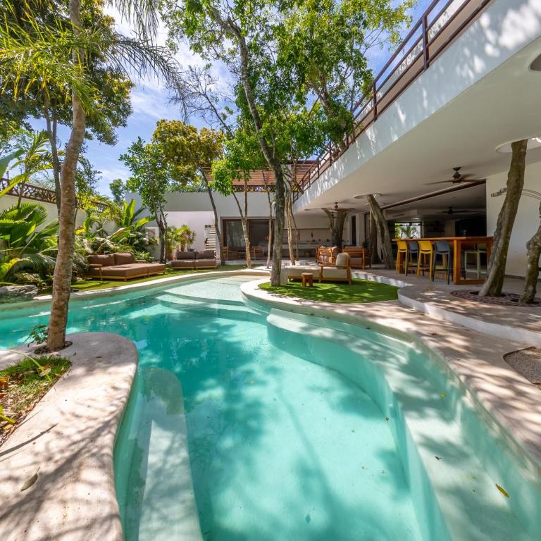 Villa with Lagoon Pool & Jacuzzi 400m from Xcaret - Villa with Private Pool - 33