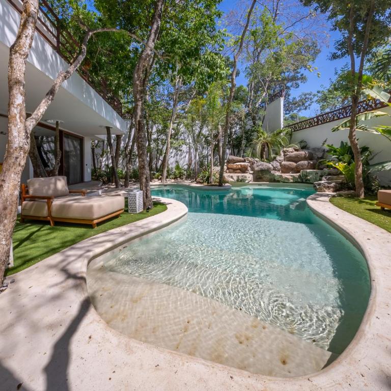 Villa with Lagoon Pool & Jacuzzi 400m from Xcaret - Villa with Private Pool - 40