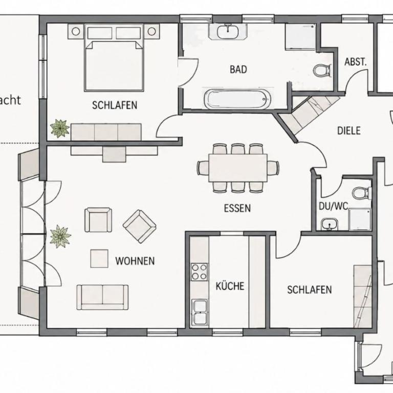 Apartment Walserblick - Apartment mit 3 Schlafzimmern und Bergblick - 1
