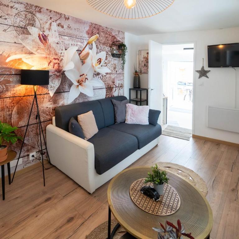 Le Spacieux Appartement Jacuzzi & Terrasse Parking Honfleur 10min plage - Haus mit 2 Schlafzimmern - 3