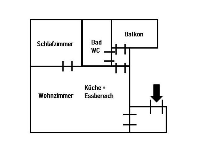 City Appartement mit Balkon - Apartamento de 1 dormitorio - 10