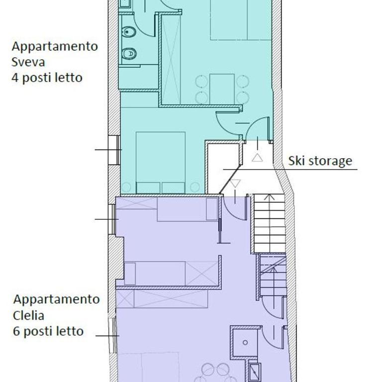 Clelia appartamento 6 posti vicino le piste da sci - Apartment mit 1 Schlafzimmer - 14