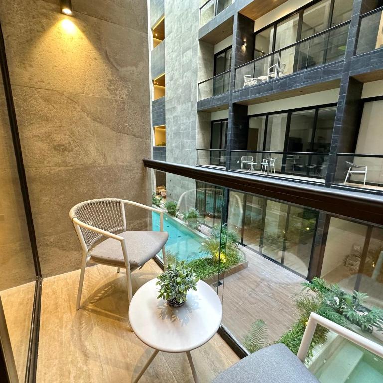 Musa Del Carmen, Centric Apt with Rooftop, Pool, Hot tub, Gym - Apartment mit 1 Schlafzimmer und Balkon - 8