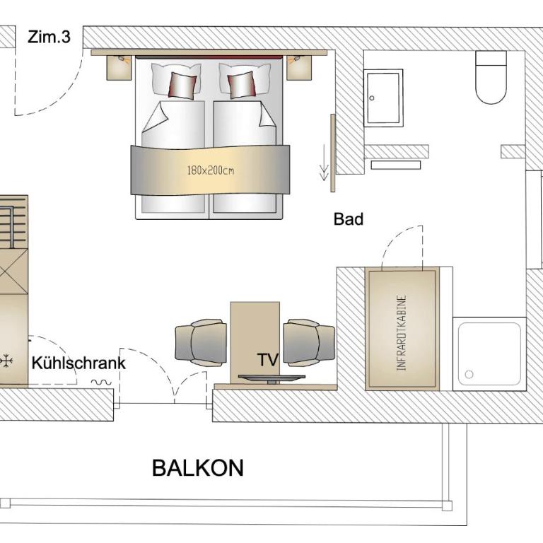 Gästehaus am Kurparkweg, Frühstückspension - Economy Doppelzimmer - 2