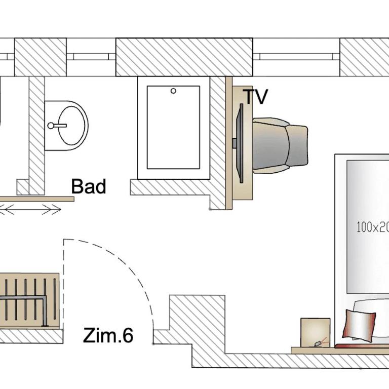 Gästehaus am Kurparkweg, Frühstückspension - Budget Einzelzimmer - 2