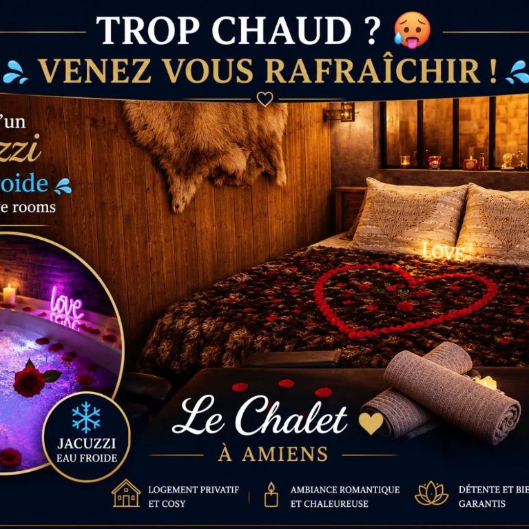 Le chalet romantique, SPA, Écran cinéma, Lit king size, day use, 10 min centre - One-Bedroom Apartment - 1