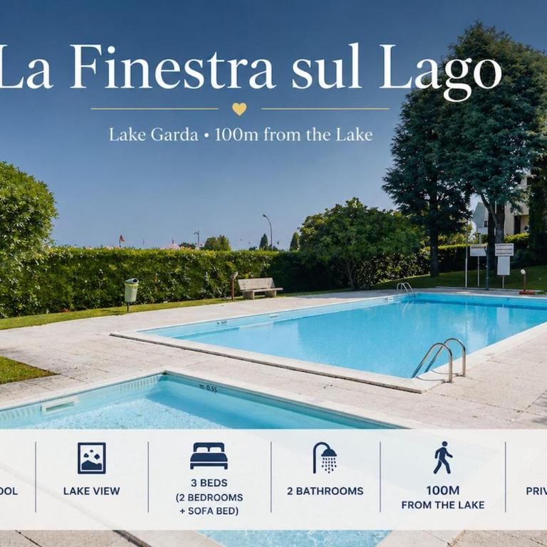 Lake view apartment - 100mt Lake - Pool, Free Parking - Appartamento con 2 Camere da Letto - 1