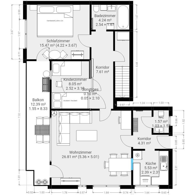 FeWo Armonie im Allgäu - Tischfußball & Dart, großer Südbalkon, gratis Erlebnisse mit Königscard - Apartment - 42