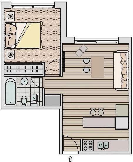 Bright and modern with lake view - Apartamento de 1 dormitorio - 10